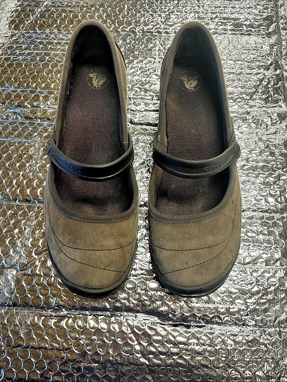 Crocs Brown Mary Jane Clogs
